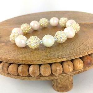 Pearlescant Beaded Bracelet